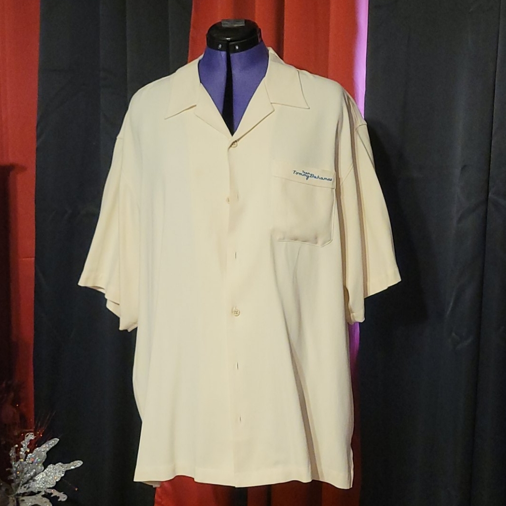 Tommy Bahama's open-collared silk shirt